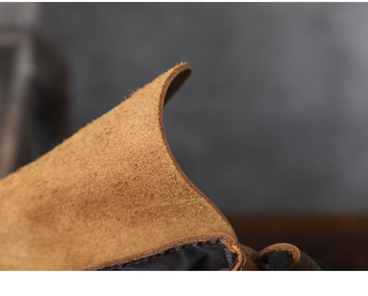 First Layer Cowhide Minimalist Phone Bag Crazy Horse Leather Crossbody