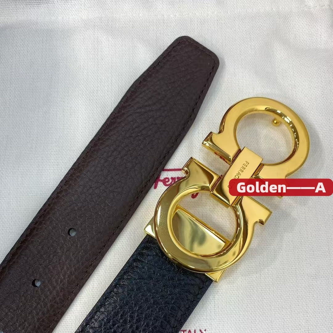Classic design men's genuine leather belt, with gift box Delivery within 3 to 7 working days