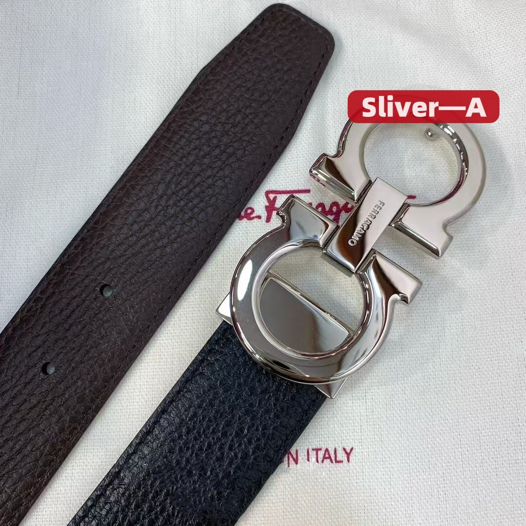 Classic design men's genuine leather belt, with gift box Delivery within 3 to 7 working days