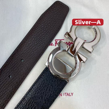 Classic design men's genuine leather belt, with gift box Delivery within 3 to 7 working days