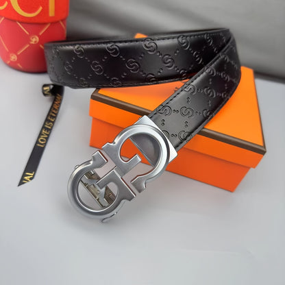 Embossed fashionable men's belt