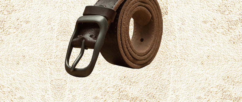 Handmade Belt Men's Pin Buckle Top Layer Cowhide Belt