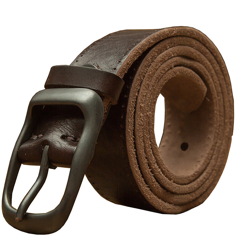 Handmade Belt Men's Pin Buckle Top Layer Cowhide Belt