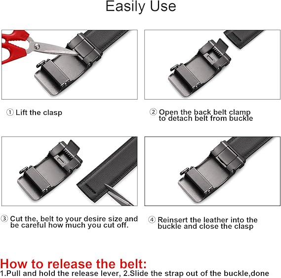 Classic design men's genuine leather belt, with gift box 3-7 days delivery
