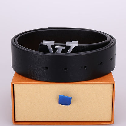 L Genuine leather belt V