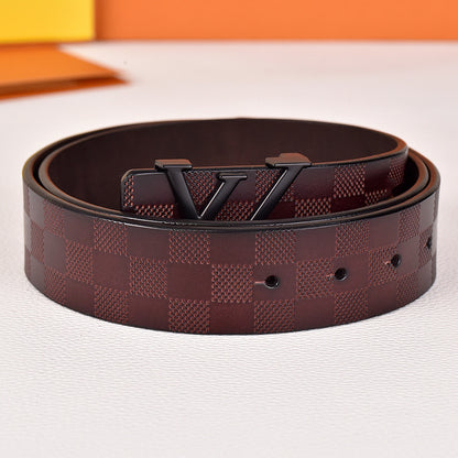 L Genuine leather belt V