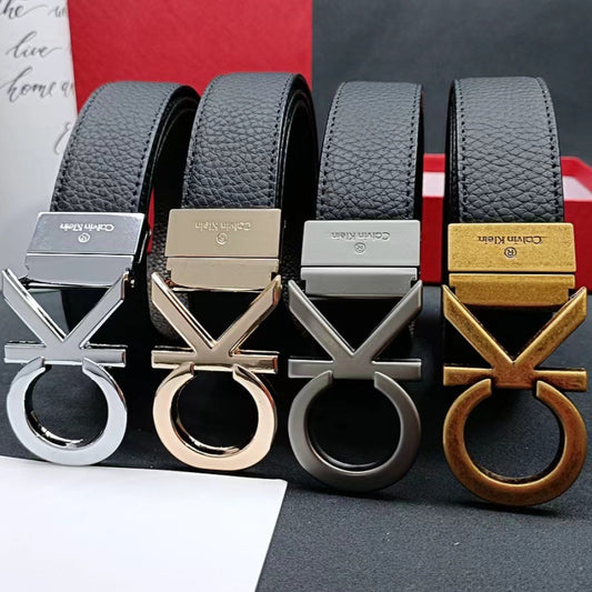 C·K Classic men's belt Rotating buckle