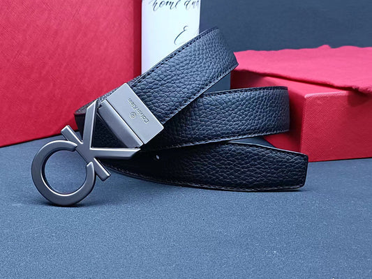 C·K Classic men's belt Rotating buckle