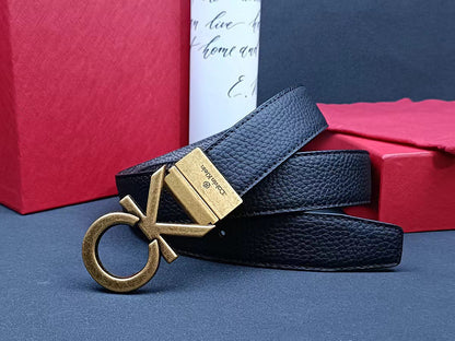 C·K Classic men's belt Rotating buckle