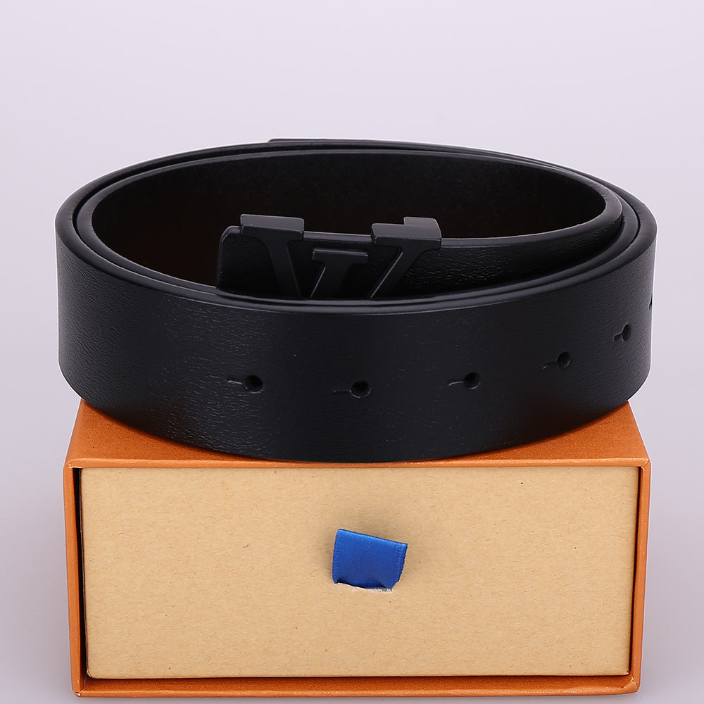 L Genuine leather belt V