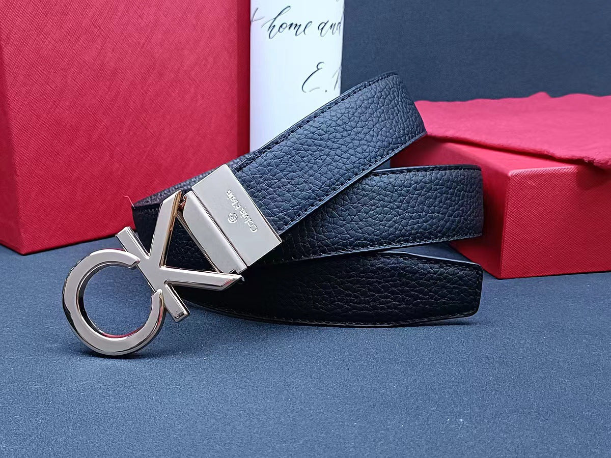 C·K Classic men's belt Rotating buckle